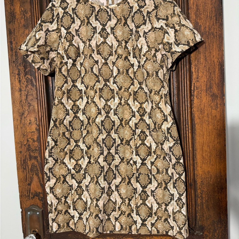 Michael Kors Beige and Black Animal Print Dress